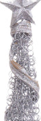 Christmas Kerstversiering Zilver Metaal Kegelvormig 10 X 10 X 50 Cm