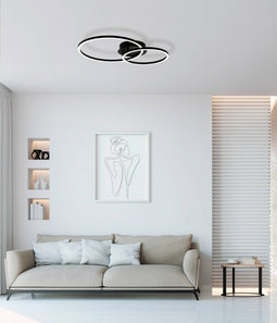 EGLO Palmaves 2 - Plafondlamp - 2 LED's - Zwart