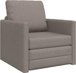 vidaXL - Vloer - Sofa - Bed - 2-in-1 - Taupe - 74x77x81 - cm - Stof