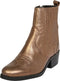 PS Poelman Mustang - Dames Cowboy Enkellaarzen - Metallic leer - Bruin Brons