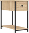 vidaXL - Nachtkastje - 30x60x60 - cm - bewerkt - hout - sonoma - eikenkleurig