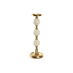 Kroonkandelaar Home ESPRIT Wit Gouden Aluminium Modern 15 x 15 x 43.5 cm