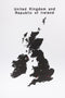 MiMi Innovations® Luxe Houten Landkaart - Muurdecoratie – United Kingdom and Republic of Ireland - 106x61 cm/41.7x24 inch - Zwart