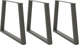 vidaXL - Eettafelpoten - 3 - st - V-vormig - 90x(72-73,3) - cm - staal - antraciet
