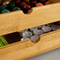 SoBuy 2-Laags Opberglade - Organizer voor Koffiecapsules en Theezakjes - Bamboe en MDF - 30 x 20 x 14 cm