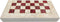 Backgammon rood/wit - Maat L 38cm - Tavla - Met schaakbord - Magnetische sluiting