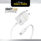 Otterbox EU Wall Charger 20W - USB-C 20W USB-PD + USB C-Lightning Cable 1m - Cloud Dust White