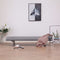 vidaXL - Slaapbank - met - twee - kussens - polyester - lichtgrijs