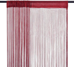 vidaXL - Dradengordijnen - 100x250 - cm - wijnrood - 2 - st