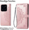 imoshion Hoesje Geschikt voor Xiaomi 14 Hoesje Met Pasjeshouder - imoshion Mandala Bookcase - Rosé Goud