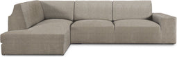 Hoes voor chaise longue met lange armleuning links Eysa ROC Geglaceerd kastanje Lichtbruin 110 x 120 x 500 cm