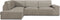Hoes voor chaise longue met lange armleuning links Eysa ROC Geglaceerd kastanje Lichtbruin 110 x 120 x 500 cm