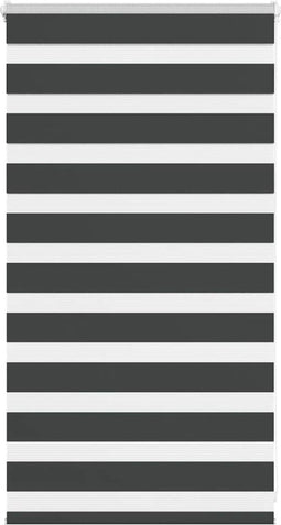 vidaXL - Zebra - rolgordijn - 85x100 - cm - stofbreedte - 80,9 - cm - zwart