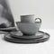 Dutch Rose Serenity Kommen - Schaaltjes - Ø12 -cm - Stoneware Handgemaakt - Grijs