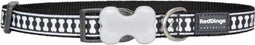 Dog collar Red Dingo Reflective Bones Black (1,5 x 24-36 cm)