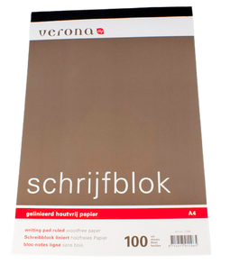 Verona 1206 - Schrijfblok A4 - 100 vel 70 grams papier