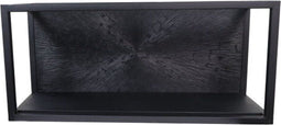 Wandbox Fletcher - 55x18x25 - Zwart - Ijzer/Aluminium/Mangohout