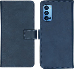 iMoshion Hoesje Geschikt voor Oppo Reno4 Pro 5G Hoesje Met Pasjeshouder - iMoshion Luxe Bookcase - Donkerblauw
