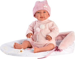 Llorens pop TINA CON SAQUITO ORUGA 44 cm