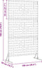 vidaXL - Privacyscherm - 100 x 50 x 180 cm - Gegalvaniseerd staal - Zilver