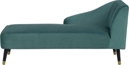 ALSVAG - Chaise longue - Blauw/Groen - Fluweel