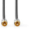 Nedis CATB24100GY50 - RCA subwooferkabel - 500 cm - Grijs