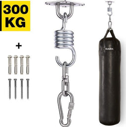 Zoluko RVS Ophangsysteem - 300 KG Draagkracht - 360° Draaibaar - Geluiddempende Veer - Bokszak
