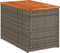 Tuinbijzettafels 2 St 55X34X37 Cm Poly Rattan En Hout Grijs