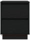 vidaXL - Nachtkastjes - met - LED-verlichting - 2 - stuks - Zwart - 39x34.5x50 - cm