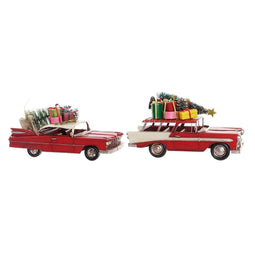 Kerstversiering DKD Home Decor Auto Metaal (26 x 10 x 12 cm) (2 Stuks)