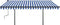 vidaXL - Luifel - handmatig - uittrekbaar - met - LED - 4x3,5 - m - blauw - en - wit