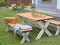 AXI Celine Picknicktafel met bankjes van hout 177 cm - Bruin/wit