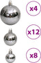 vidaXL - Kerstballen - 100 - st - 3/4/6 - cm - grijs