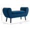 HOMCOM Opbergbank - Fluweel - Opklapbare zitting met opbergruimte - Donkerblauw 118 cm