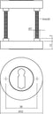 Intersteel Rozet met sleutelgat rond ø52x10 mm wit
