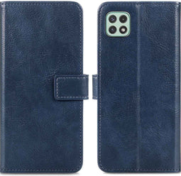 iMoshion Hoesje Geschikt voor Samsung Galaxy A22 (5G) Hoesje Met Pasjeshouder - iMoshion Luxe Bookcase - Donkerblauw