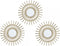 Wandspiegel - Wanddecoratie - Wandspiegel Rond - Set van 3 - Rotan Spiegel - 25 ∅