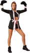 Dressforfun Vrouwenkostuum - Bokskostuum - Inclusief bokshandschoenen en jas - Zwart / Roze (M)