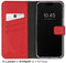 Selencia iPhone 15 Pro - Echt Lederen Bookcase - 3 Pashouders - Rood