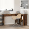 vidaXL - Hoekbureau - met - Opslag - Oud - Hout - 142x102x73 - cm