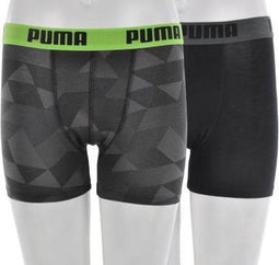 Puma Blurred Triang - Sportonderbroek - Jongens - Maat 128 - zwart/grijs/groen