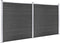 vidaXL - Schuttingpanelenset - 353x186 - cm - HKC - zwart