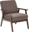 ASNES - Fauteuil - Bruin - Polyester