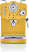Swan Retro Espressomachine – Gebruikt Gemalen Koffie en Koffiepads – Geel