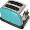 BT-318 toaster broodrooster 2-sneden rvs 1000W retro turquoise