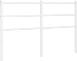 vidaXL - Hoofdbord - 140 - cm - metaal - wit