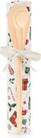 Theedoek met pollepel cadeau set - kerst - nuvole di stoffa Wit winter