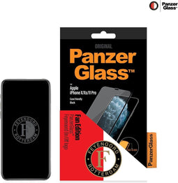 PanzerGlass Feyenoord - Case Friendly Screenprotector - Voor de iPhone 11 Pro / Xs / X - Zwart