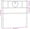 vidaXL - Hoofdbord - 107 - cm - metaal - zwart