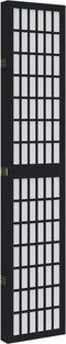 vidaXL - Kamerscherm - met - 5 - panelen - massief - paulowniahout - zwart